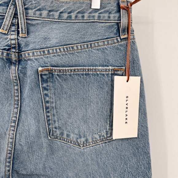SLVRLAKE London High Rise Straight Jeans Size 31 Heartache Wash - Picture 12 of 16